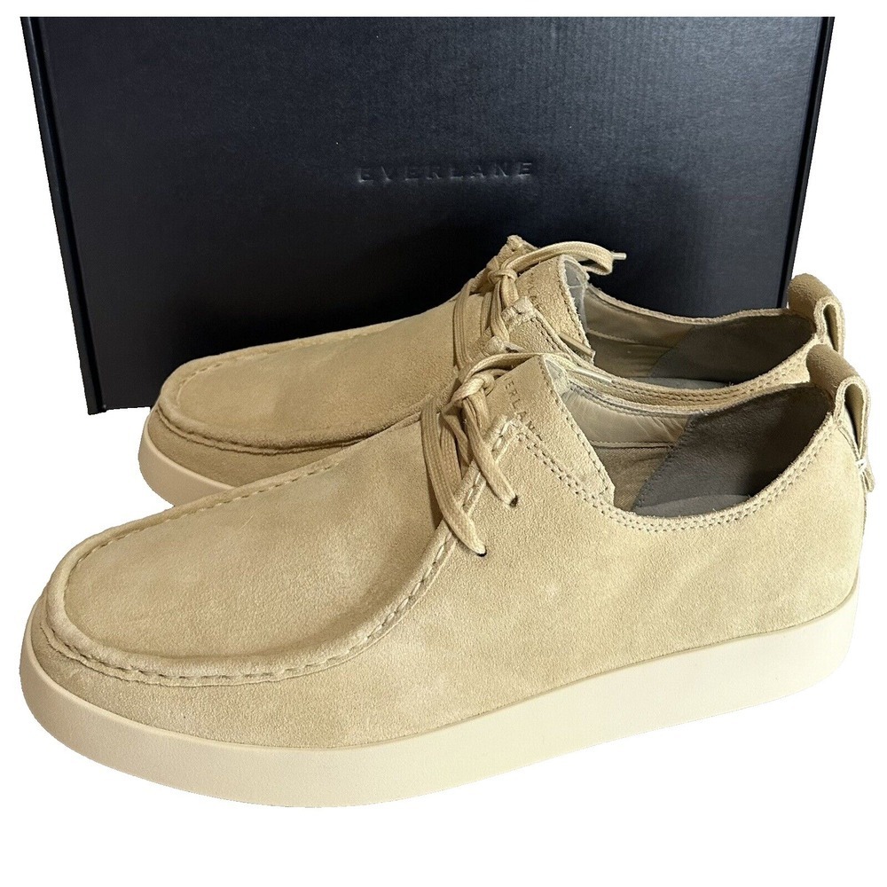 Everlane Shoes Men's Size 10.5 The Desert Pebble Suede Lace Up Comfy In Sand